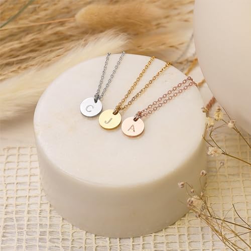 Initial Necklace For Mothers Women 1-5 Pendants Personalized Necklace With Kids Initials Push Presents For New Mom Custom Multiple Letter Family Jewelry Grandma Grandchildren Mother's Day Gift