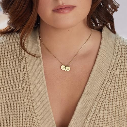 Initial Necklace For Mothers Women 1-5 Pendants Personalized Necklace With Kids Initials Push Presents For New Mom Custom Multiple Letter Family Jewelry Grandma Grandchildren Mother's Day Gift