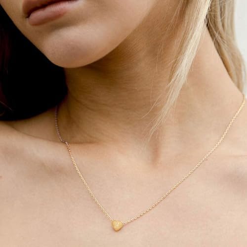 Initial Necklace For Women Letter Necklaces For Girls 18k Gold Plated Heart Pendant Necklace Jewelry For Little Girls Birthday Gifts For Teens