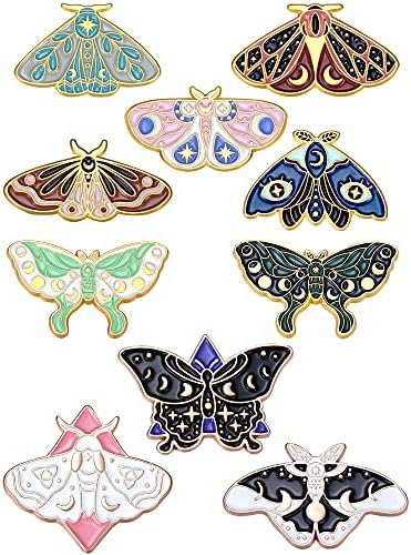 Janinka 10 Pcs Butterfly Enamel Pins Set Cute Enamel Backpack Lapel Pin Cool Horror Brooches for Steampunk Badge Jewelry Janinka 10 Pcs Butterfly Enamel Pins Set Cute Enamel Backpack Lapel Pin Cool Horror Brooches for Steampunk Badge Jewelry