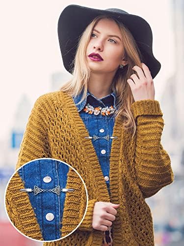 Jetec 3 Pcs Vintage Sweater Clips Shirt Dress Cinch Clips Cardigan Shawl Brooches Waist Cincher Decor For Women