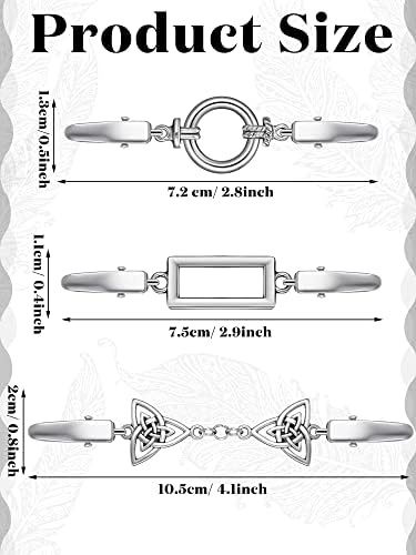 Jetec 3 Pcs Vintage Sweater Clips Shirt Dress Cinch Clips Cardigan Shawl Brooches Waist Cincher Decor For Women
