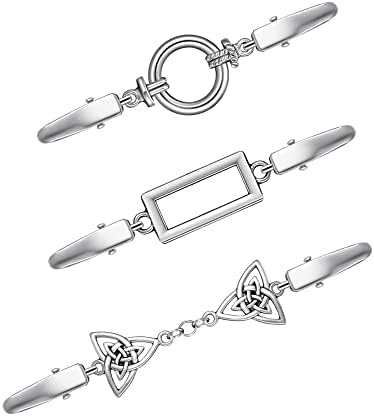 Jetec 3 Pcs Vintage Sweater Clips Shirt Dress Cinch Clips Cardigan Shawl Brooches Waist Cincher Decor for Women