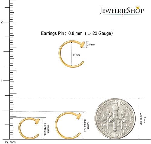 JewelrieShop Nose Rings Hoop 20G Stainless Steel Nose Piercing Jewelry Fake Lip Hoop Rings For Women Men