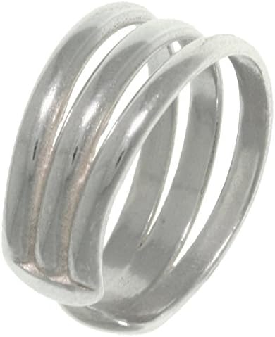 Jewelry Trends 3-band Wide Sterling Silver Toe Ring Adjustable-Size Midi-Ring Pinky-Ring