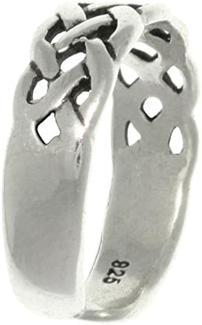 Jewelry Trends Open Celtic Weave Knot Sterling Silver Toe Ring Adjustable-Size