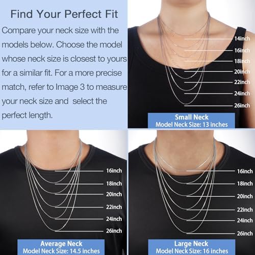 Jewlpire 18K Gold Plated 925 Sterling Silver Chain Necklace For Women Girls 0.8mm Box Chain Lobster Claw Clasp-Super Thin & Strong Necklace Chain 16/18/20/22/24 Inch