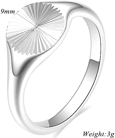 Jude Jewelers Stainless Steel Round Signet Style Sunshine Pattern Cocktail Party Promise Statement Holiday Ring