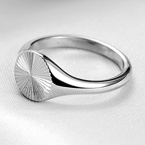 Jude Jewelers Stainless Steel Round Signet Style Sunshine Pattern Cocktail Party Promise Statement Holiday Ring