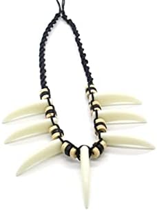 Jungle Caveman Necklace Prehistoric Necklace Bone Costume Accessory
