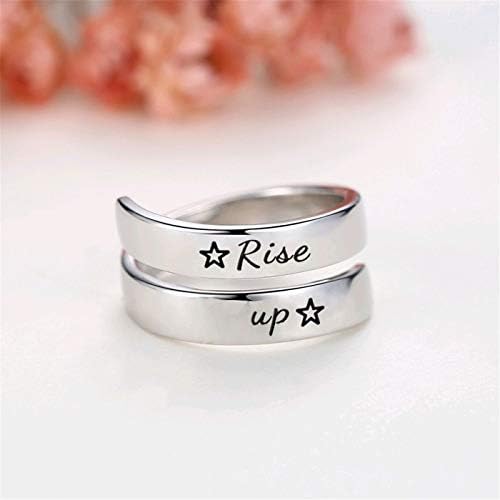Jvvsci Rise Up Spiral Wrap Twist Ring Hamilton Musical Inspired Star Gift Inspiration Motivation Jewelry Theater Gift