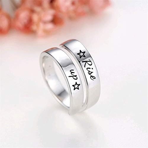 Jvvsci Rise Up Spiral Wrap Twist Ring Hamilton Musical Inspired Star Gift Inspiration Motivation Jewelry Theater Gift