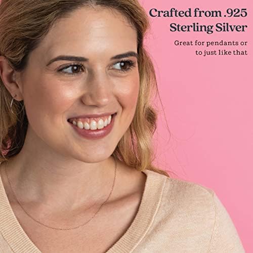 KEZEF 1mm 925 Sterling Silver Necklace For Women 16-36 Inch Long Silver 18k Gold Rose Gold Necklaces For Women - Made In Italy Real Cable Chain Jewelry Dainty Cadena De Plata S925 Para Mujer