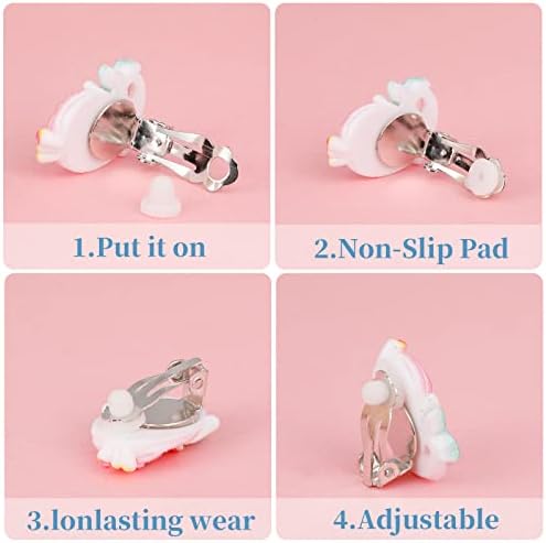 Kids Clip On Earrings For Girls 20/30/40 Pairs Hypoallergenic Clip On Earrings For Kids Cute Animal Earrings For Little Girls Jewelry Set Party Favor Gift