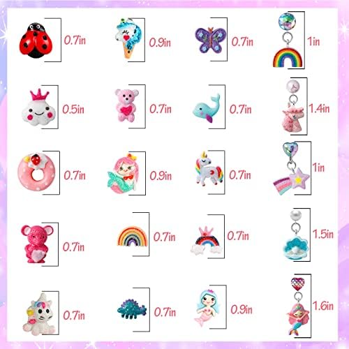 Kids Clip On Earrings For Girls 20/30/40 Pairs Hypoallergenic Clip On Earrings For Kids Cute Animal Earrings For Little Girls Jewelry Set Party Favor Gift