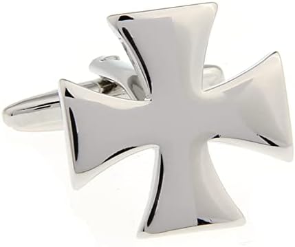 Knights Templar Cross Design Cufflinks Silver Cuff Links
