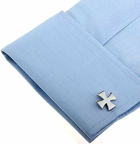 Knights Templar Cross Design Cufflinks Silver Cuff Links
