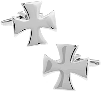 Knights Templar Cross Design Cufflinks Silver Cuff Links