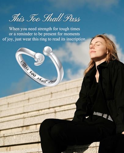 Ladytree My Story Isn't Over Yet Sterling Silver Semicolon Ring This Too Shall Pass Ring Jewelry Size 5-10