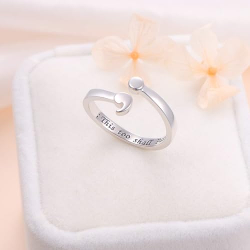 Ladytree My Story Isn't Over Yet Sterling Silver Semicolon Ring This Too Shall Pass Ring Jewelry Size 5-10