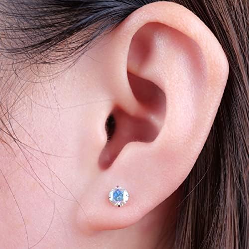 Limerencia Hypoallergenic G23 Titanium Earrings F136 Implant Grade Pure Titanium Suitable For Sensitive Ears With Birthstone Crystals CZ Simulated Diamonds