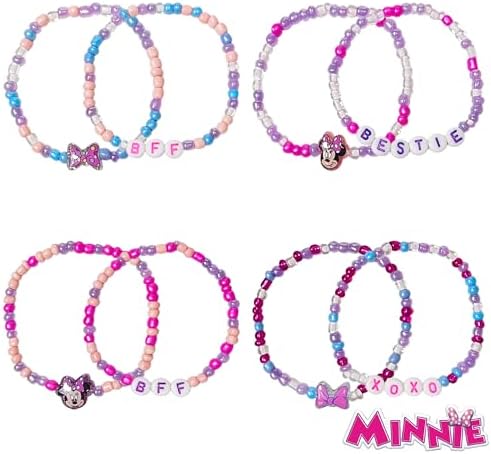 LUV HER Kids Jewelry – 8 Pack Beaded Friendship Bracelets – Lightweight Colorful Fun For Girls Ages 3+ – Gift-Ready BFF Theme