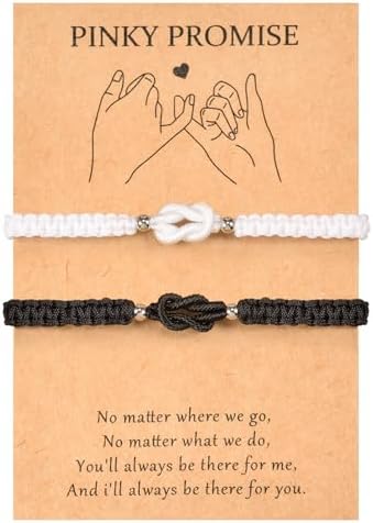 Matching Bracelets For Couple Anniversary for Him and Her Long Distance Relationship Bracelets for Girlfriend Boyfriend Cross Knot