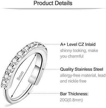 Mayhoop 20g Nose Rings Hoops And Studs For Women Men - Hypoallergenic 316L Surgical Stainless Steel L Shape Nose Screw Bone Silver Rose Gold Black Rainbow Pack 28Pcs