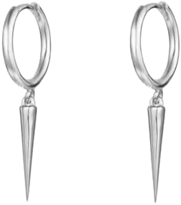 Minimalist Spike Dangle Drop Hoop Earrings for Women Girls 925 Sterling Silver Charms Hoops Cuff Cartilage Stud Tragus Helix Wrap Geometric Hypoallergenic Fashion Personalized Punk