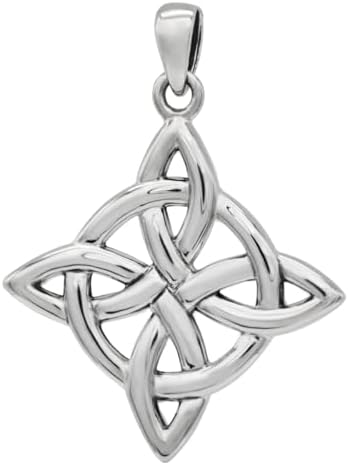 Moonlight Mysteries 女巫结吊坠 925 纯银凯尔特巫术首饰(2.54 厘米) 标准纯银