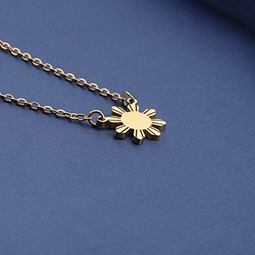 MYOSPARK Philippines Sun Necklace - Star Necklace Philippine Pride Jewelry Gift For Filipino