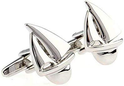 Nautical Sailing Sailboat Silver Cufflinks