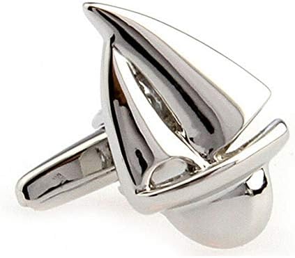 Nautical Sailing Sailboat Silver Cufflinks