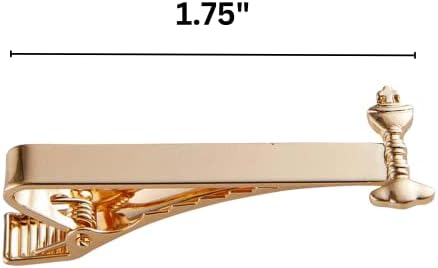 Needzo First Communion Tie Clips For Boys Chalice And Host Clip On Accessory For Neck Ties Religious Gifts 1.75 Inches