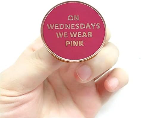 On Wednesdays We Wear Pink Lapel Pin Brooch Mean Girls Button Badge Exquisite Jewelry Accessories