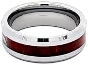 One Moment In Time J185 Size 10 Duo Titanium Ion Wood & Steel Ring Mormon LDS CTR