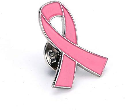 Pack Of 10 Official Breast Cancer Awareness Pink Lapel Pin Breast Cancer Gifts For Women By Crystal Lemon