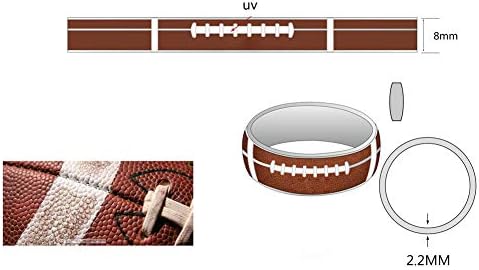 PAMTIER Unisex Stainless Steel Outdoor Sport Spinner Ring Unique NBA Basketball Band