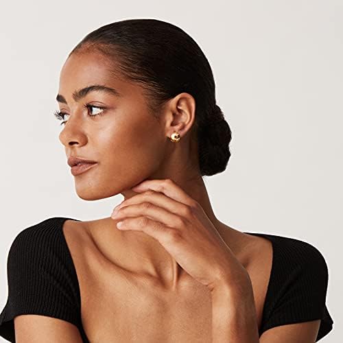 PAVOI 14K Gold Plated Chunky Huggies Earrings For Women - 925 Sterling Silver Posts Small Gold Huggie Hoop Earrings - Ultra Thick Hoops Trendy Jewelry