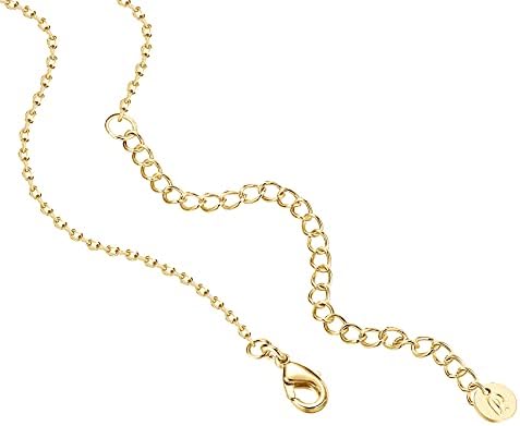 PAVOI 14K Gold Plated Station Necklace - Simulated Diamond BTY Layering Necklaces - Womens CZ Chain