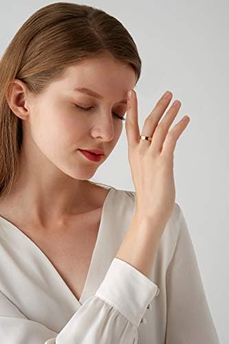 PDWZNBA Love Friendship Ring 18K Gold-Plated Stainless Steel Promise Ring Wedding Band Jewelry Birthday Gifts For Women