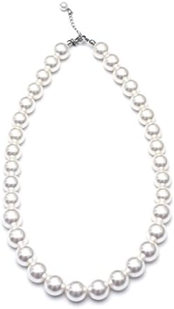 Pearl Necklace for Girls (White) Ecofriendly Synthetic-resin