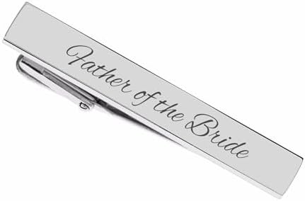 Personalized Brushed Stainless Steel Silver Tie Clip Custom Engraved Free - Ships From USA