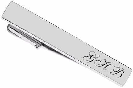 Personalized Brushed Stainless Steel Silver Tie Clip Custom Engraved Free - Ships From USA