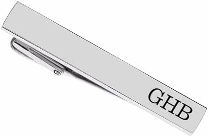 Personalized Brushed Stainless Steel Silver Tie Clip Custom Engraved Free - Ships From USA