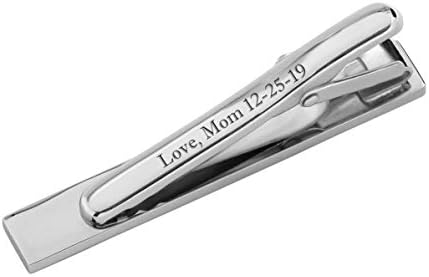 Personalized Silver Stainless Steel Tie Clip For Firefighters Custom Engraved Free - Ships From USA