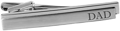 Personalized Silver Stainless Steel Two Tone Tie Clip Custom Engraved Free - Ships From USA