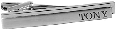 Personalized Silver Stainless Steel Two Tone Tie Clip Custom Engraved Free - Ships From USA