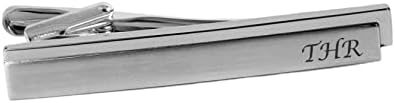 Personalized Silver Stainless Steel Two Tone Tie Clip Custom Engraved Free - Ships from USA