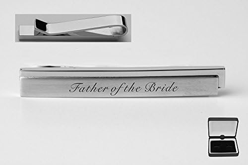 Personalized Silver Tie Clip Engraved Free - Ships From USA
